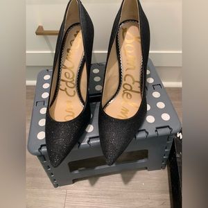 Sam Edelman Black mesh glittery heel
